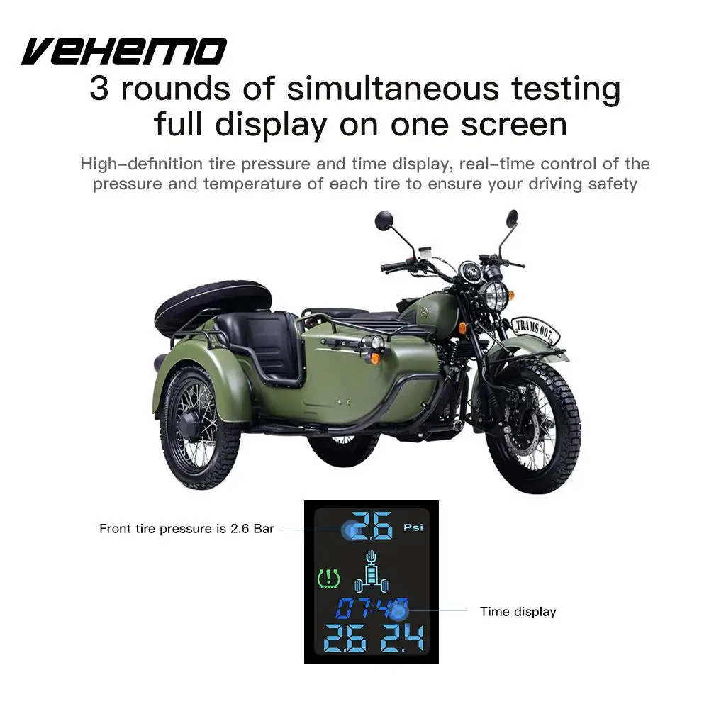 

New Tire Pressure Alarm Tire Pressure Monitoring System USB Interface 2020 Tire Pressure Monitoring for Time Display Tyre