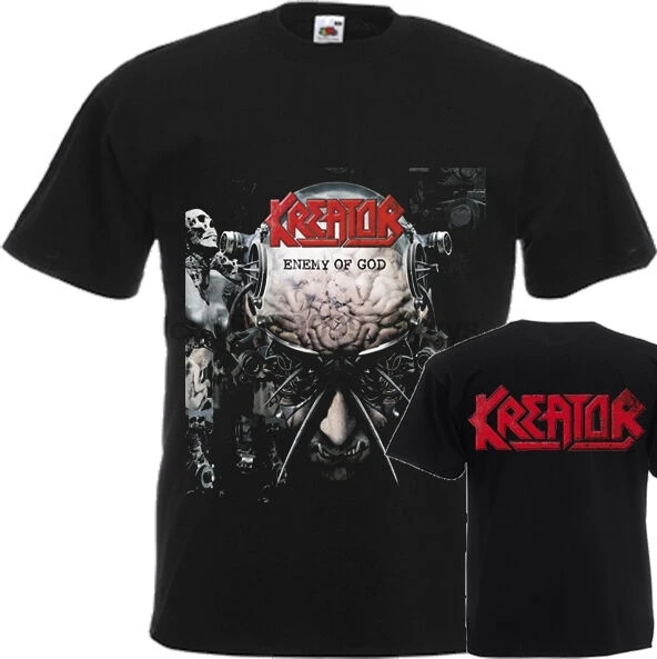 Новая футболка ENEMY OF GOD BY THRASH металлическая лента KREATOR DTG с принтом TEE-S6XL