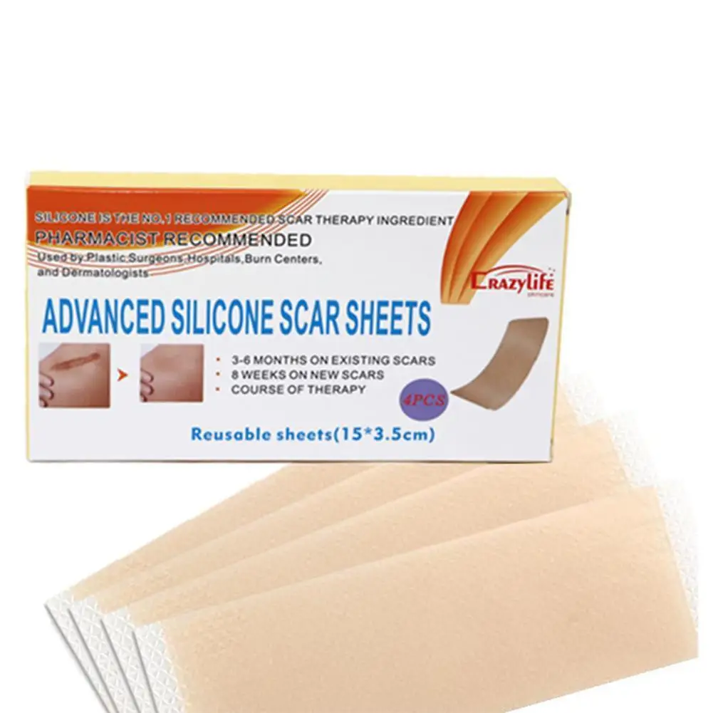 

Reusable Silicone Scar Sheets Removal Patch Acne Gel Burn Repair Scar Patch Therapy Skin Remove Trauma Silicon Sheet U9F6