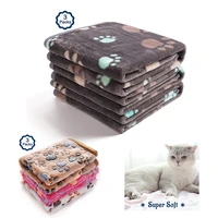 3 packs pet cat blanket super soft fluffy premium fleece paw foot print warm flannel throw for dog puppy cat