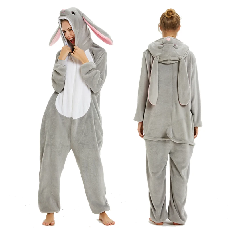 Kigurumi единорог пижамы Зимние Животные волк панда взрослые комбинезоны пижамы для женщин мужчин взрослых Пижама для девочек и мальчиков Комбинезон Комбинезоны