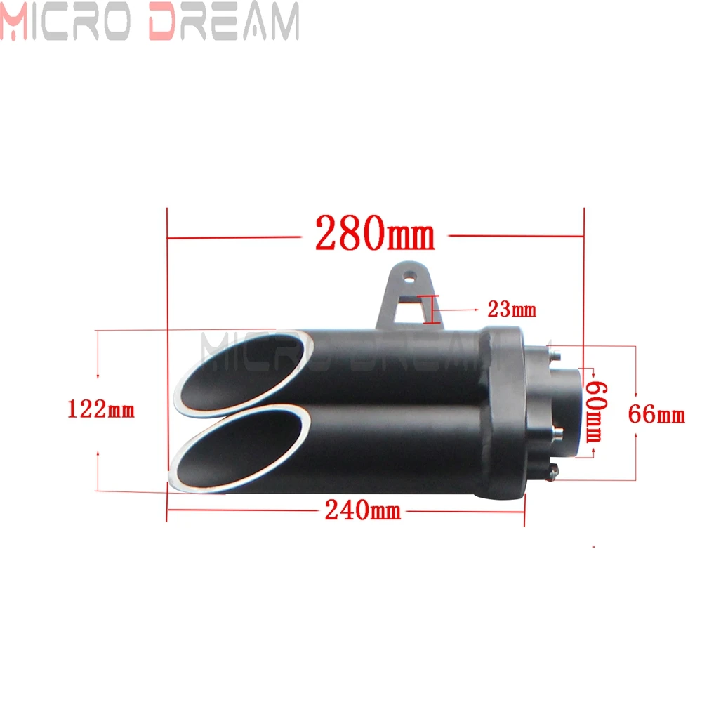 51 мм мотоциклетный двойной выхлопной глушитель трубы глушители труба для Yamaha