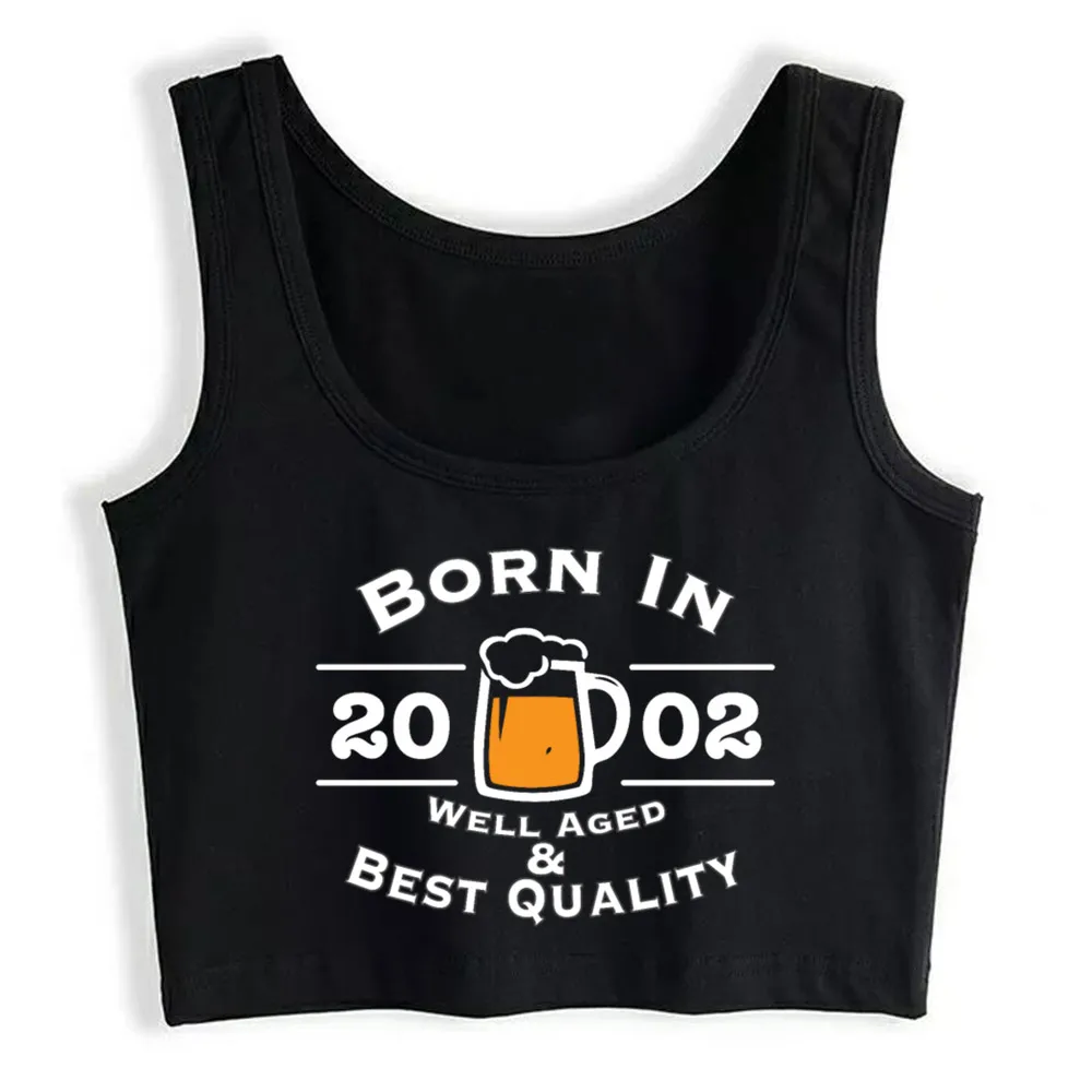

Crop Top Women Born In 2002 Vintage Harajuku Tank Top Women Anime Women Clothes