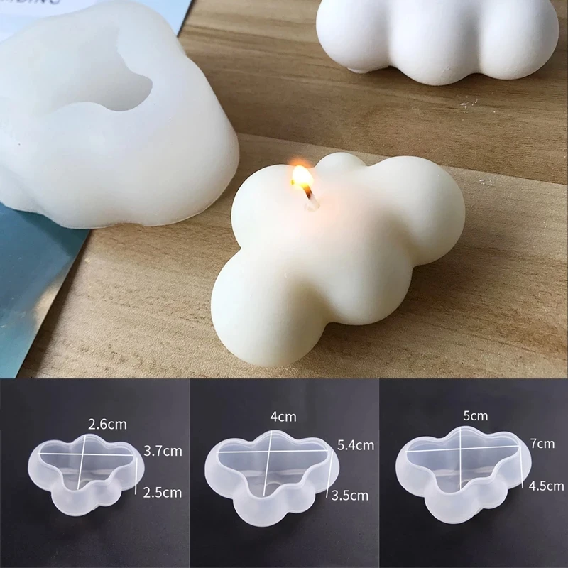 

Clouds Shape Candle Mold Silicone Molds Cute Jewelry Soap Making Mold Handcraft Ornaments Diy Soap Molds Making Tools Supplies