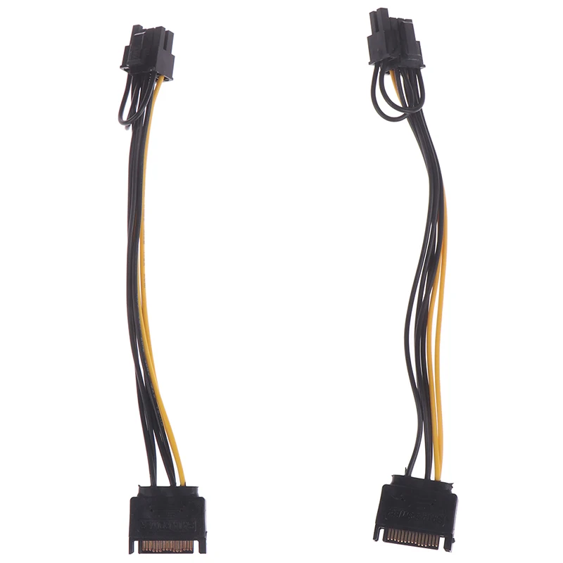 2020 1 шт. SATA кабель 15 pin до 8 провод для графической карты Новый 15pin штекер (6 + 2) PCI E