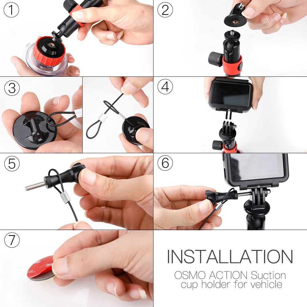 

Car Suction Cup Sucker Car Holder Mount For GoPro Action Camera Osmo Xiaomi SOOCOO SJCAM Eken Glass Suction Cup Bracket