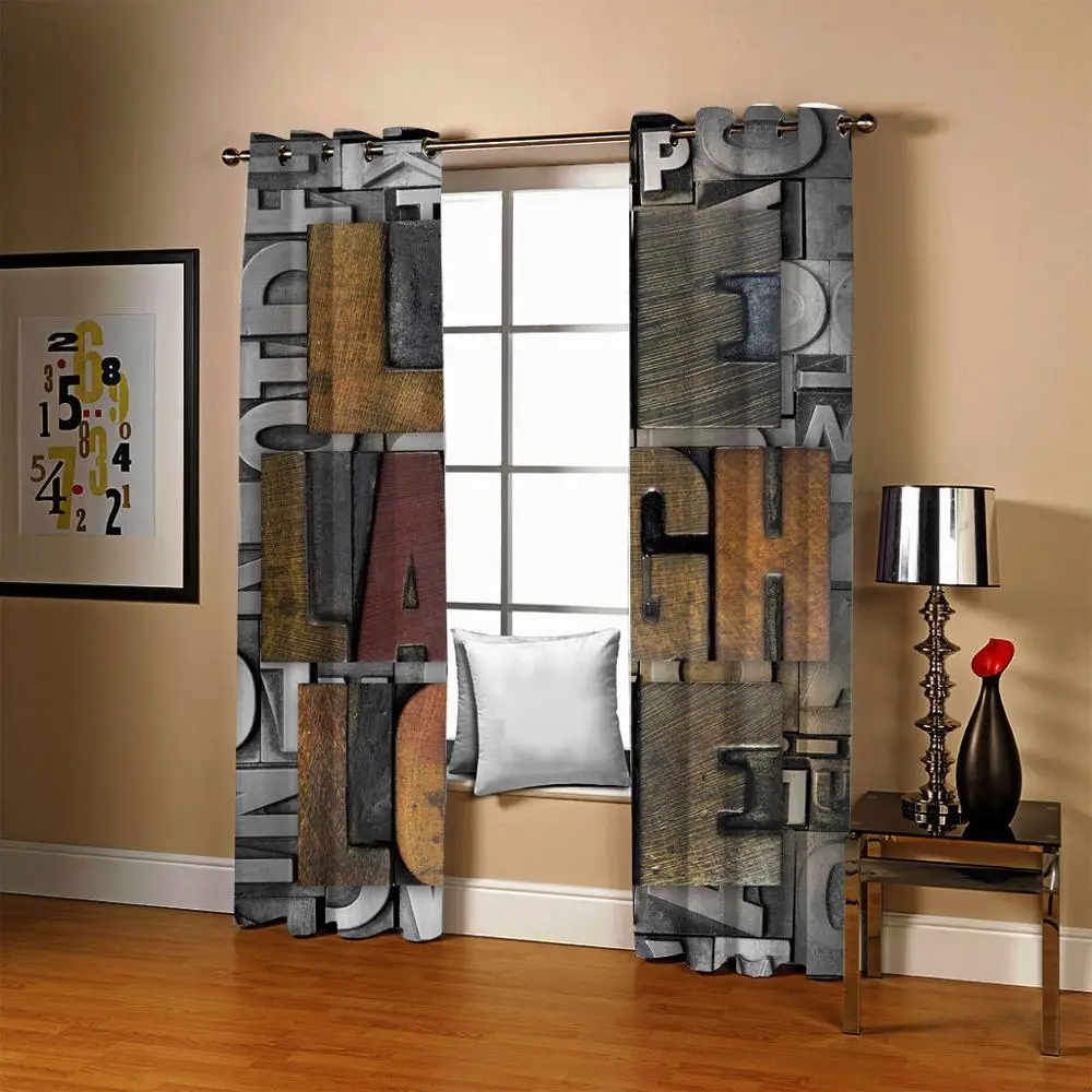 Занавески из ткани с 3D принтом занавески для гостиной и спальни 2 панели | Дом сад