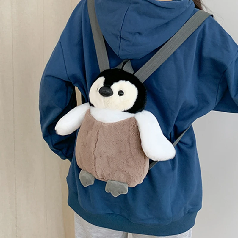 Плюшевый рюкзак в виде пингвина Детские милые сумки Мультяшные животные куклы