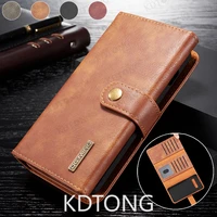 luxury magnetic wallet leather case for samsung galaxy s9 s10 s10e note 8 9 10 plus retro multi card slot dual use full cases