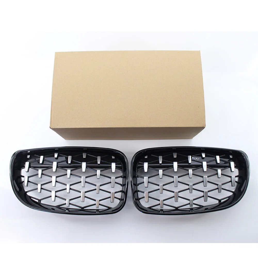 Наполовину Хромированная передняя черная решетка в алмазном стиле подходит для
