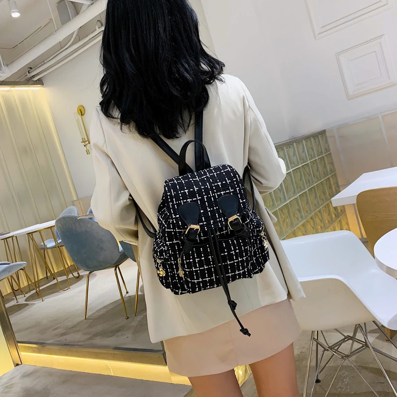 Новая модная женская сумка из хлопка и льна женский рюкзак высокое качество