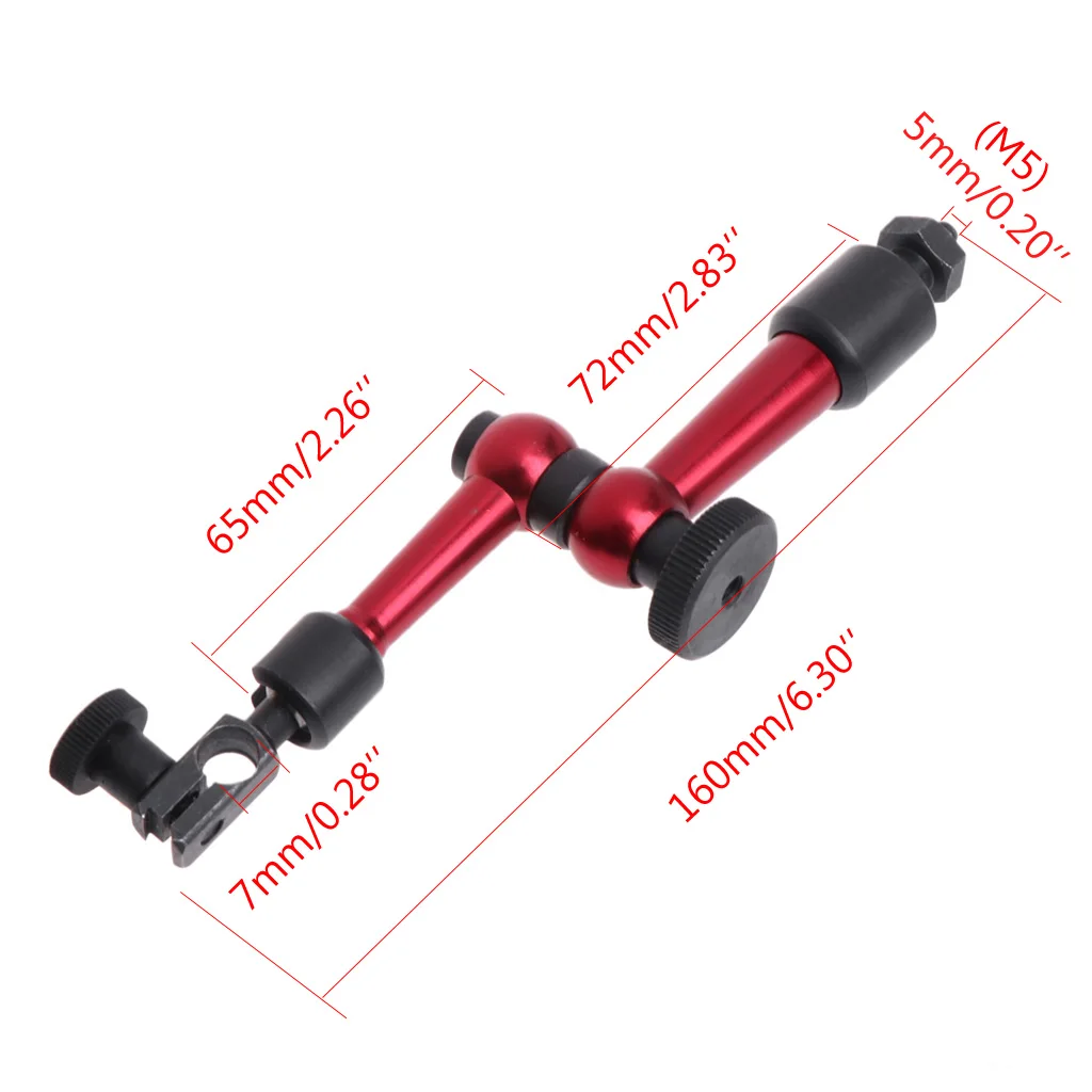 

M5 Universal Flexible Magnetic Metal Base Holder Stand For Dial Indicator New