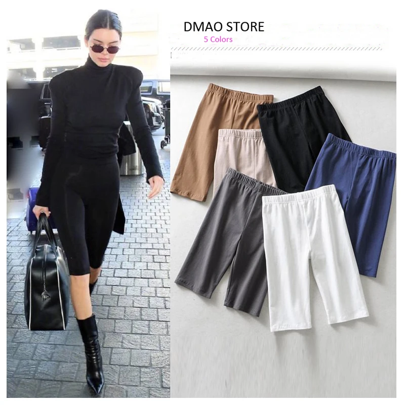 Женские эластичные хлопковые леггинсы привлекательные облегающие спортивные