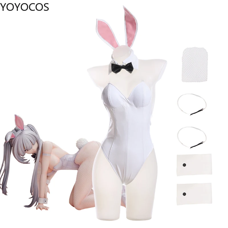 

YOYOCOS Tokisaki Kurumi Bunny Cosplay Costumes Date A Bullet Halloween Cosplay Anime White Sexy Bunny Cute Girl Jumpsuits Sets