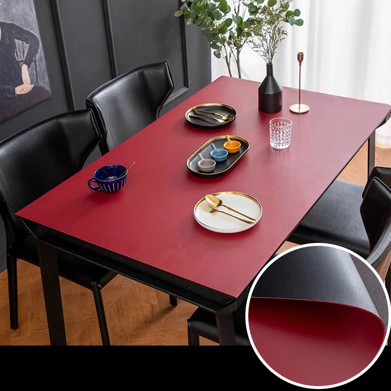 Из искусственной кожи скатерть Индивидуальный размер ПВХ защита для рабочего