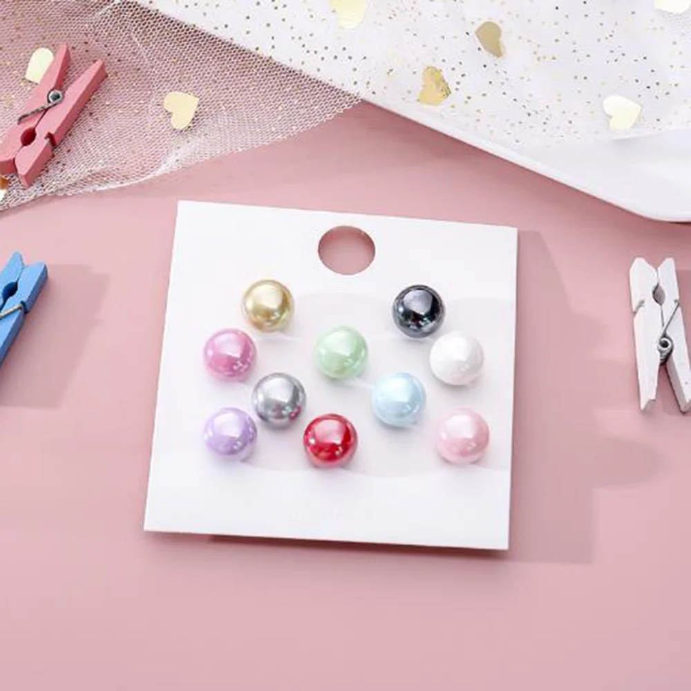 13 -10 Pcs 10 шт. 1,2 см женский набор Брошь Мода Имитация Жемчуга Стразы булавки пальто Одежда булавки аксессуары Подарочные Броши для женщин - Окраска металла: 13 -10 Pcs