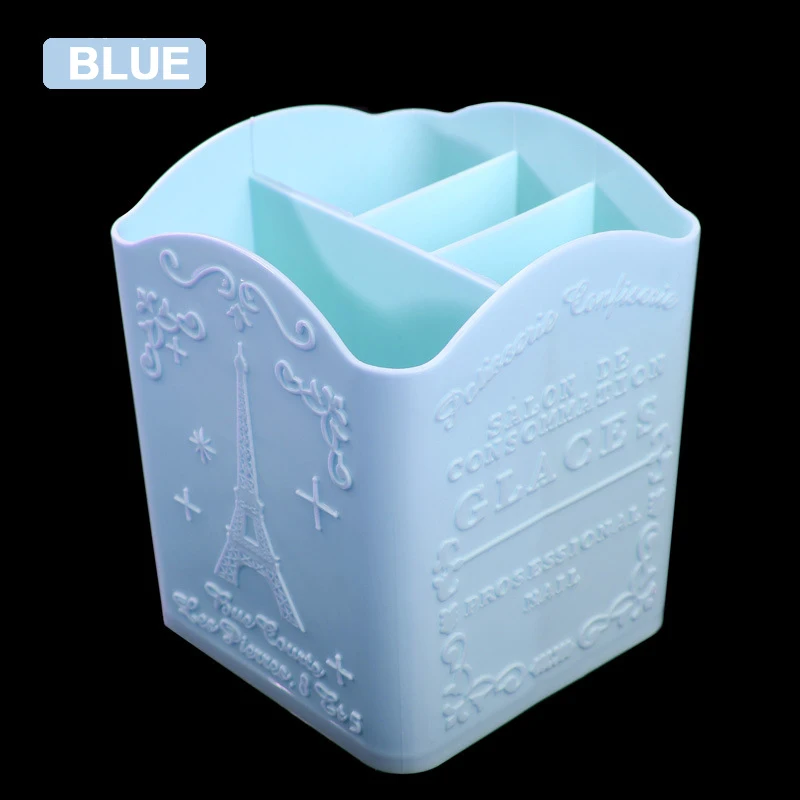 Пустая пластиковая коробка для хранения кистей макияжа с 4 Сетками органайзер