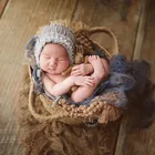 Корзина для новорожденных Фотография реквизит, плетеная вручную соломенная кроватка для ребенка фото реквизит