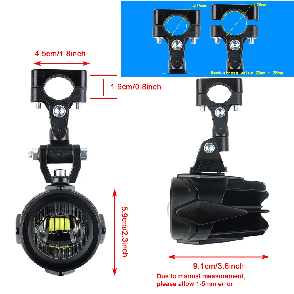 Передняя фара для мотоцикла светодиодная 40 Вт 6500k BMW R1200GS K1600 R1200G F800GS F700GS F650GS |