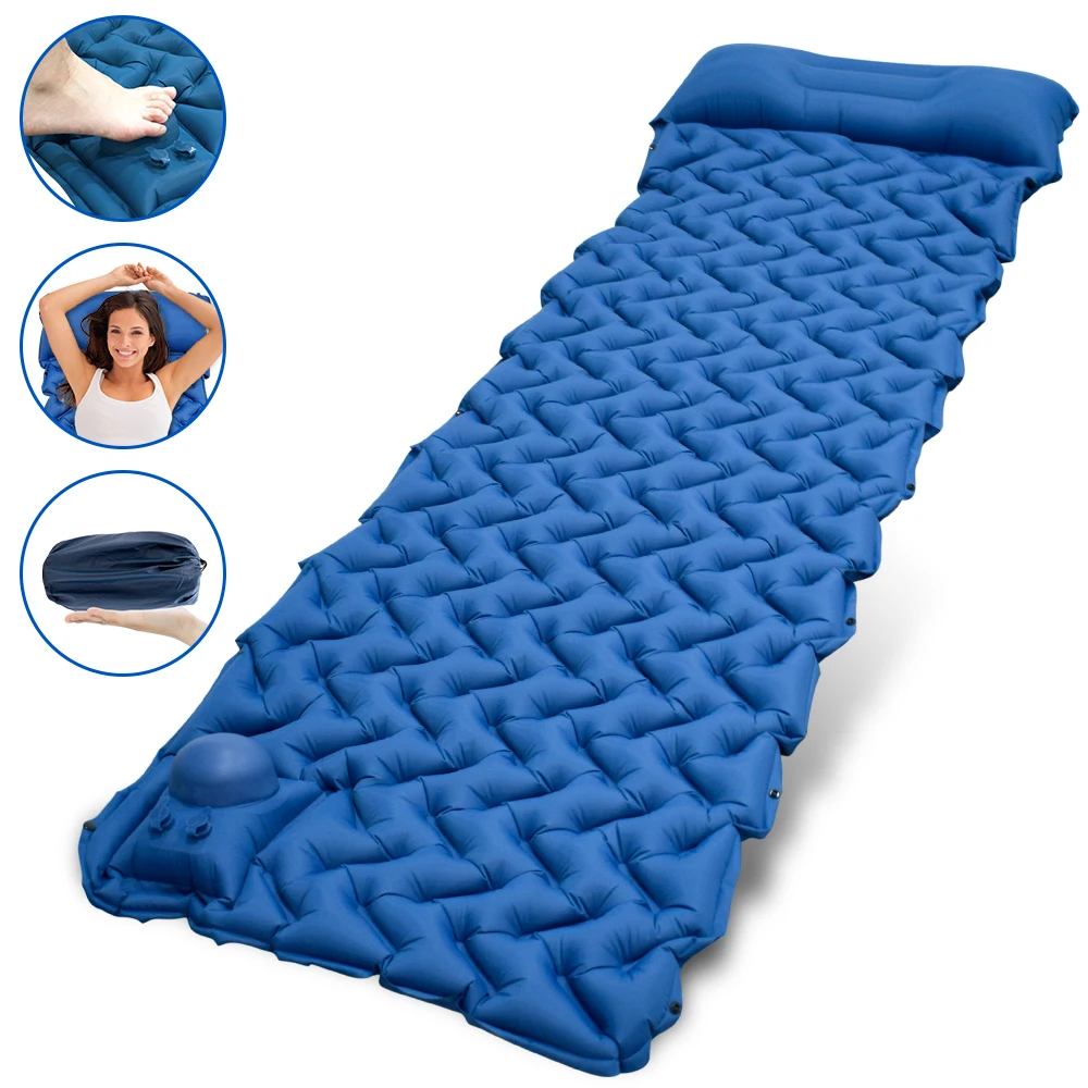 

GeerTop Inflatable Air Mattress Sleeping Mattresses in Tent with Pump Pillow Cushion Spliced Buckles for Double Tourist Camping
