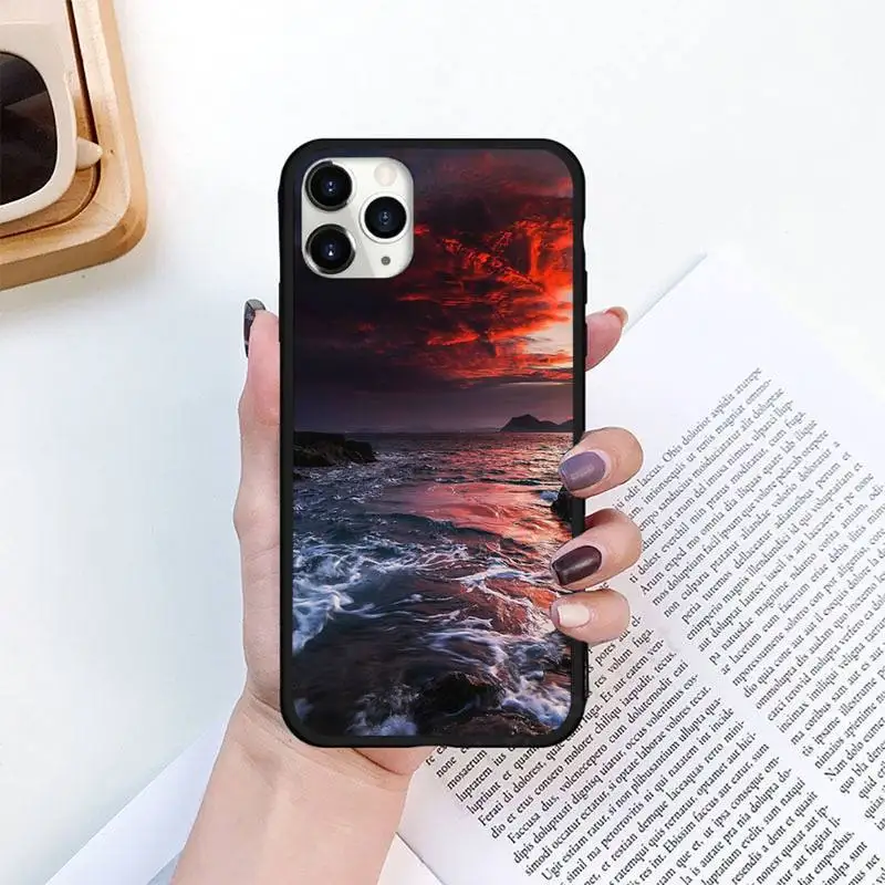 

Colorful Sea Beach beautiful ocean art Phone Case for iPhone 11 12 pro XS MAX 8 7 6 6S Plus X 5S SE 2020 XR mini
