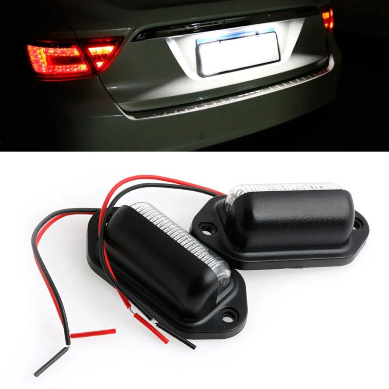 

2x 12V 6 LED Number License Plate Tag Interior Step Light RV Boat Trailer Truck