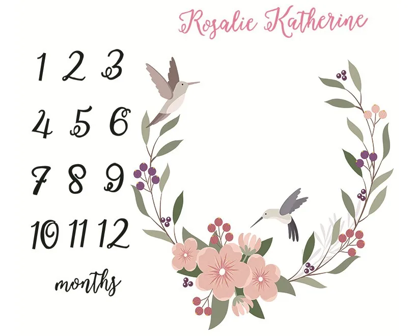 

Baby Girls Boys Printed Coral Fleece Blanket Swaddling Newborn Infant Toddler Milestone Memorial Day Photography Props Cloth