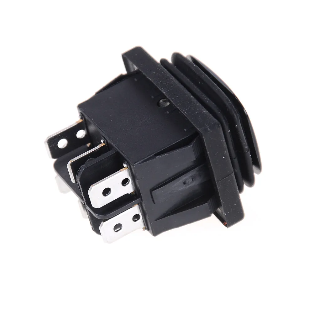 

1PC Black 12V 6Pin DPDT Rocker Switch Waterproof Self Locking Rectangle Momentary Car Boat On-off-On Switch Accessories