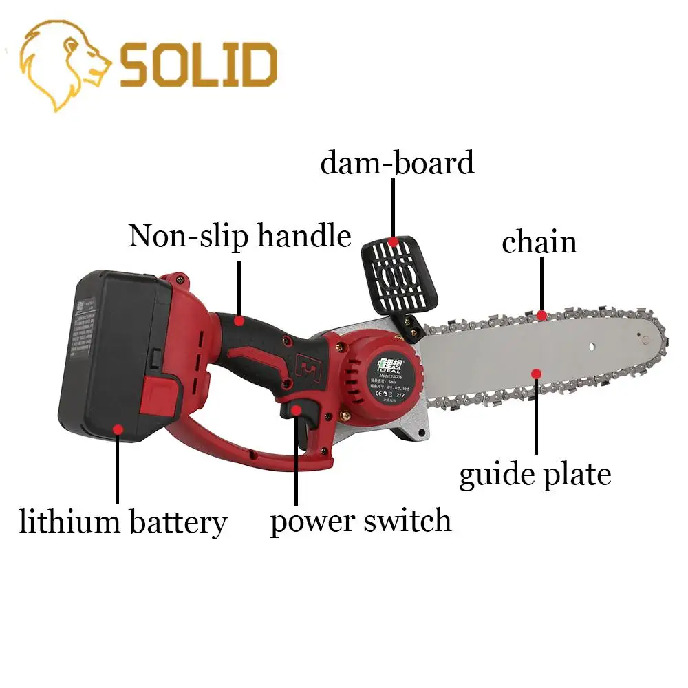 Литиевая бензопила бесщеточный двигатель электроинструменты литий-ионная