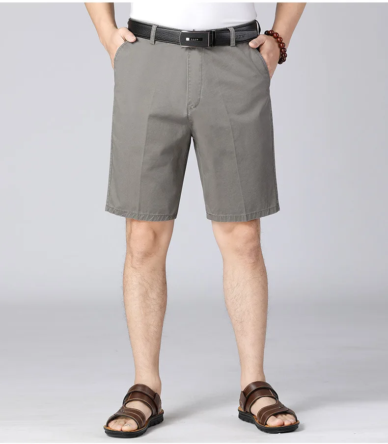 Повседневные мужские летние шорты новинка 2021 100% хлопок однотонные свободные