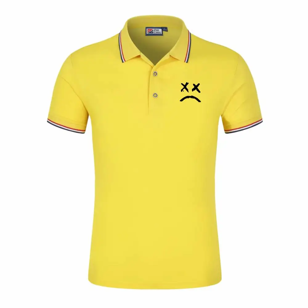 

Brand quality cotton polo shirt men printed polo shirt men's casual patchwork men's clothing men's summer new short-sleeved top