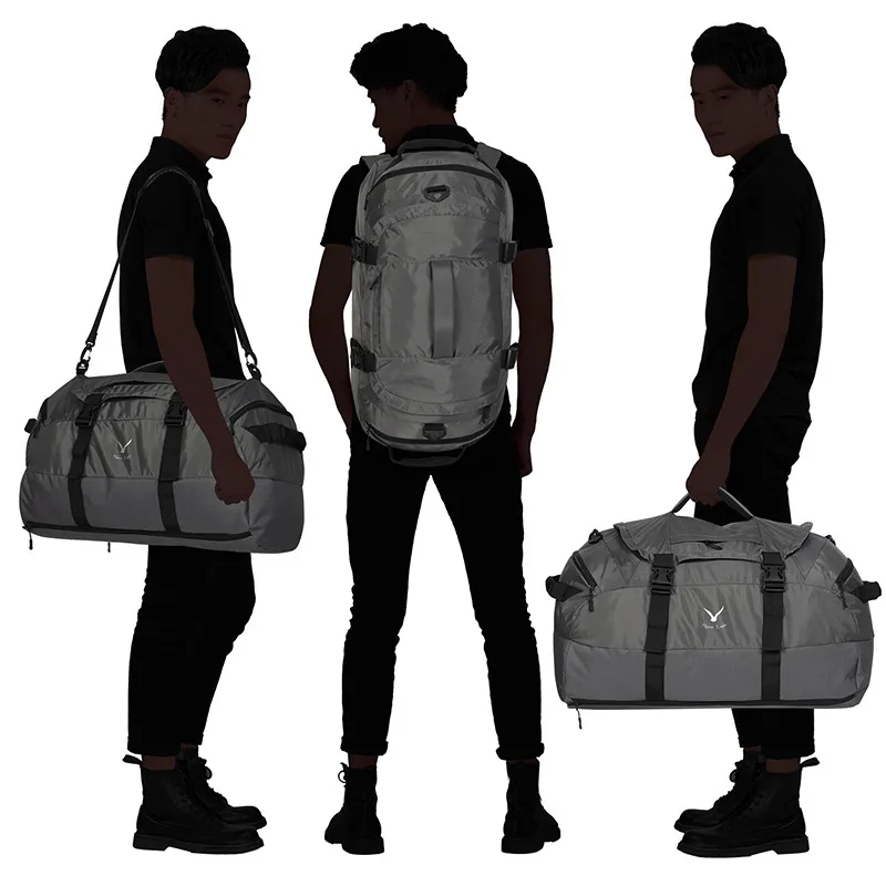 65L водонепроницаемый рюкзак большая спортивная сумка Серый Черный багажный