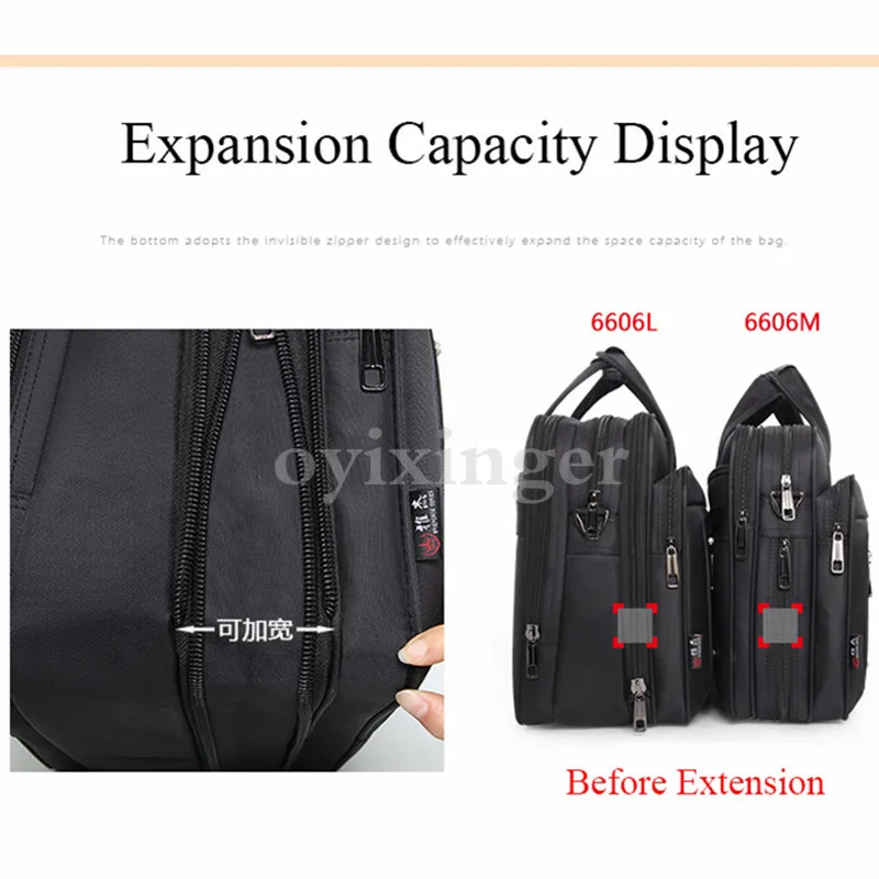 Large Capacity Business Men Briefcase Male Handbags Laptop Bags 17 Inches Oxford Crossbody Travel Bag Sac Homme Bandolera Hombre