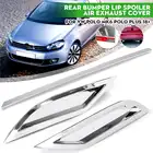 Для Volkswagen VW Polo MK6 Polo Plus 2018 2019 2020 диффузор для заднего бампера автомобиля Спойлер для выпускного воздуха выхлопная полоса крышка отделка