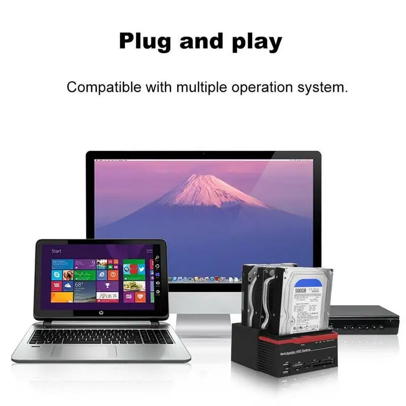 2 5 &quot3 5" USB 3 0 для SATA IDE жесткий диск HDD док клон usb хаб станция кардридер TF SD слот