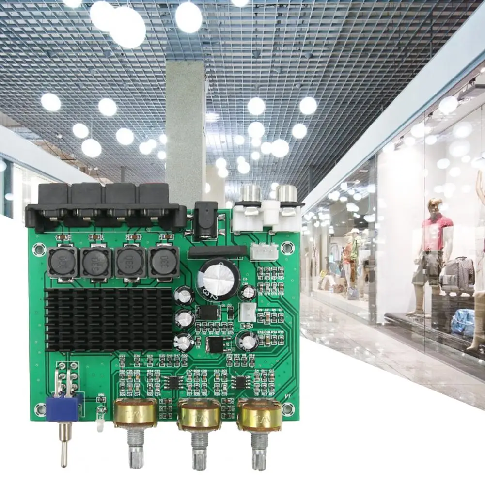 XH-M570 Мощность усилитель двухканальный стереовыход Прозрачная крышка PCB чистый