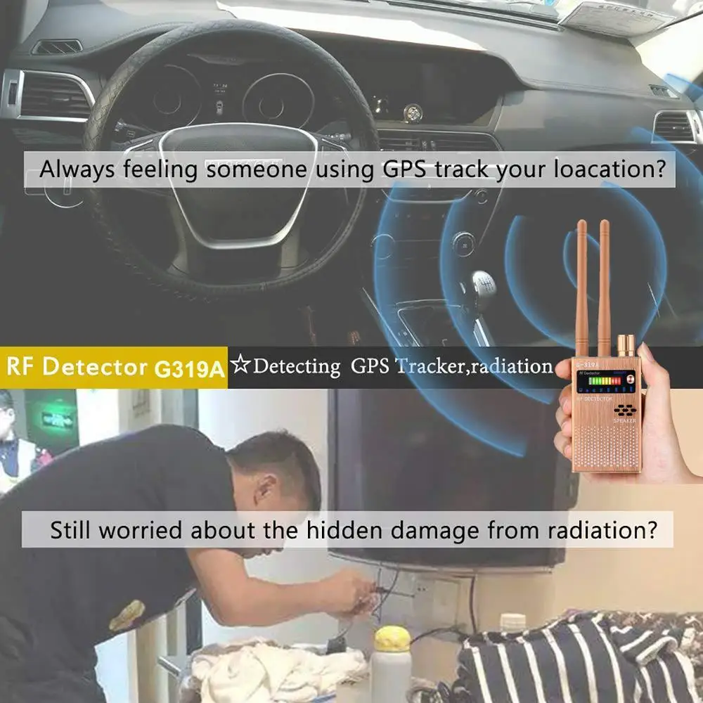 

Anti Wiretapping Wireless Detector RF Signal Bug GPS GMS Finder Tracker Scanner Locator Protect Security