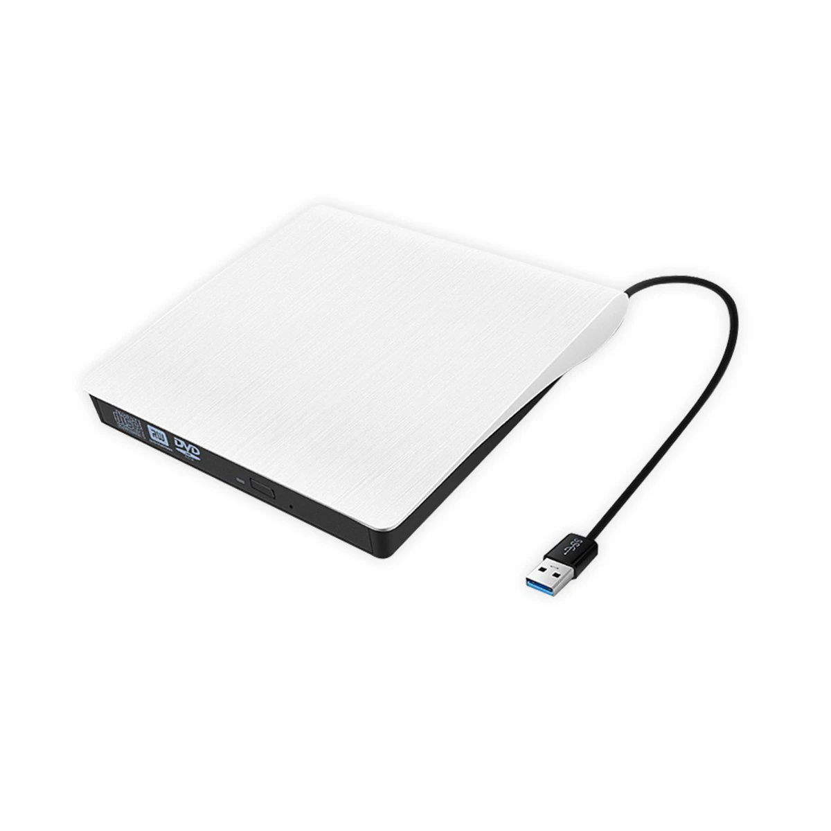 Дизайн Белый USB 3,0 тонкий внешний DVD-RW CD Писатель Привод горелки ридер плеер оптические диски для портативных ПК