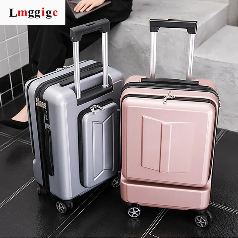 Новый чехол для путешествий чемодан на колесиках женщин модная коробка мужчин