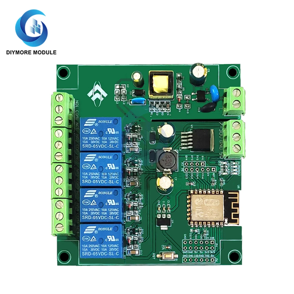 Беспроводной модуль реле Wi-Fi ESP8266 1/2/4/8 каналов ESP ESP-12F макетная плата 5 В/7-28 В/5-80 В