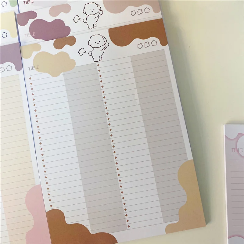 Cartoon Cute Fart Dog Memo Pad B5 Korean Ins Student Notebook Learning paper diary Kawaii Word Book 30 Sheets School Stationery |