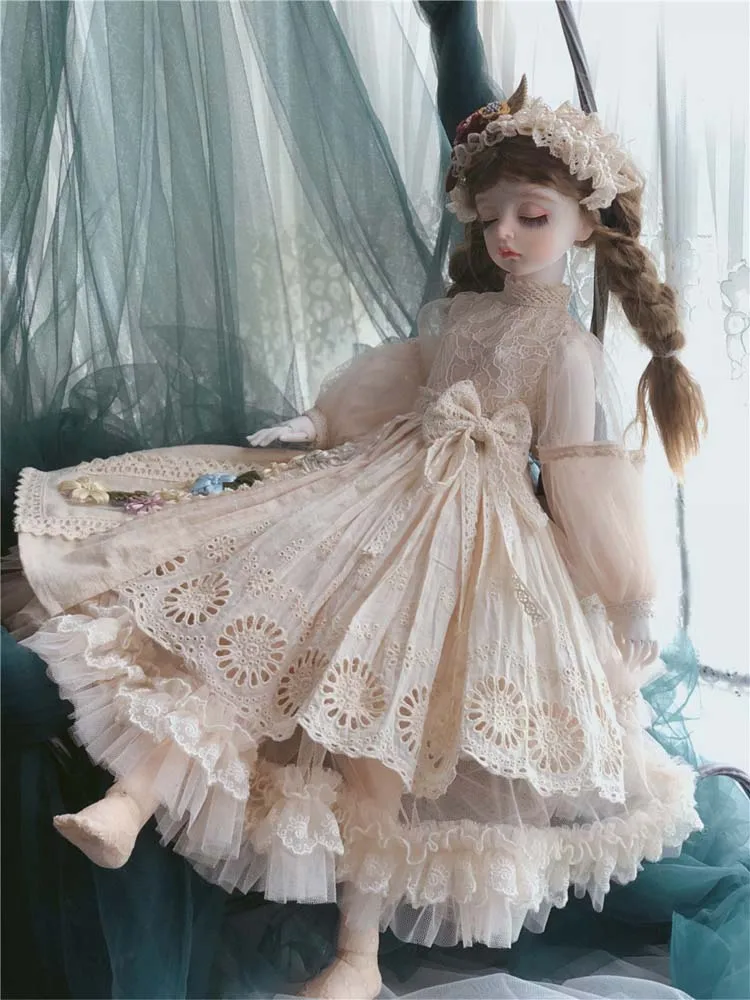 Buy Bjd Jurk Voor 1 3 1 4 1 6 Blyth Bjd Pop Accessoires Poppenkleertjes Twee Onderdelen + Hoofdband Lange Mouw Fantastische Taille sier Boog