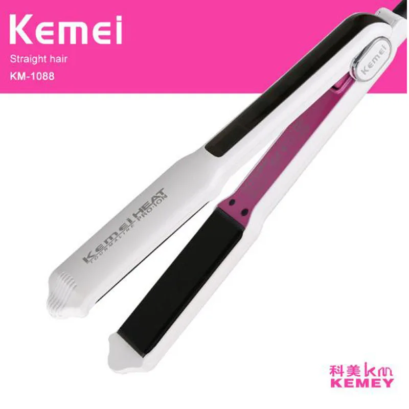

kemei electric hair straightener KM-1088 Touch screen ceramics LED display Hair Styler Electric straight iron hair iron