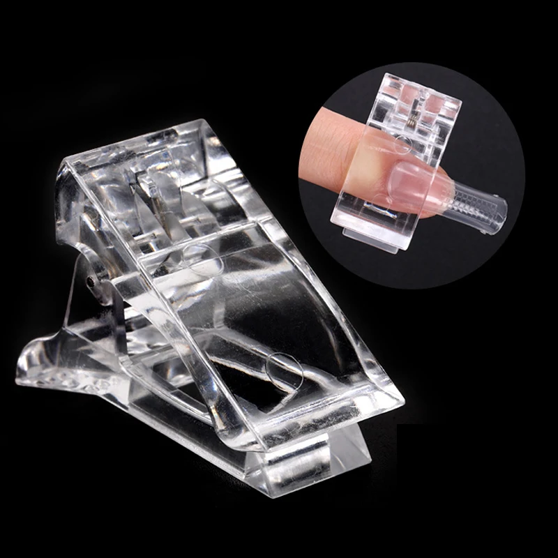 

Прозрачный Кристальный зажим для дизайна ногтей, Кристальный удлинитель для ногтей, форма для ногтей, Маникюрный Инструмент, гель для наращ...