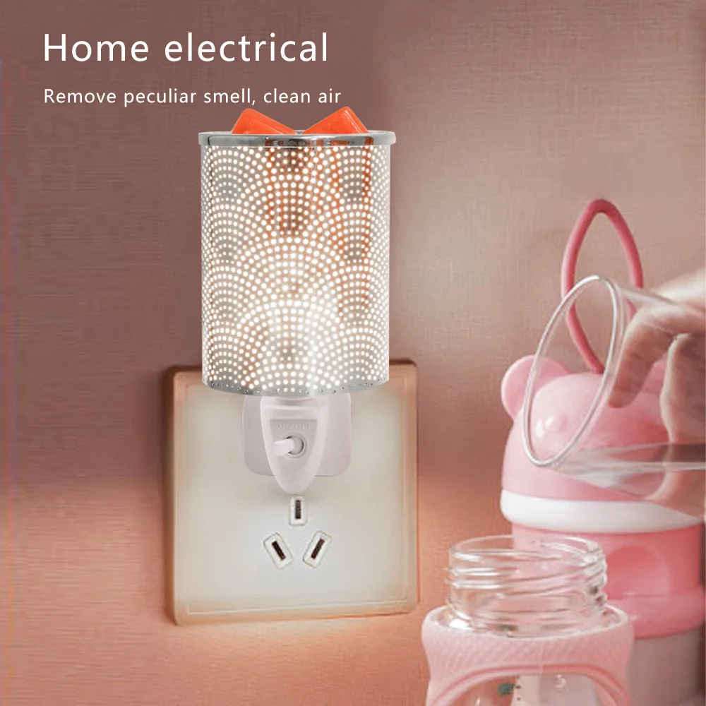 Electric Wax Melt Burner Metal Aroma Diffuser Lamp Oil Night Light and Home Fragrance For Office Bedroom Spa Aromatherap | Дом и сад