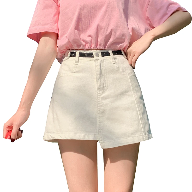 

female divided skirts in the summer of 2021 the new package hip skirt of tall waist bust A word skirt skirt