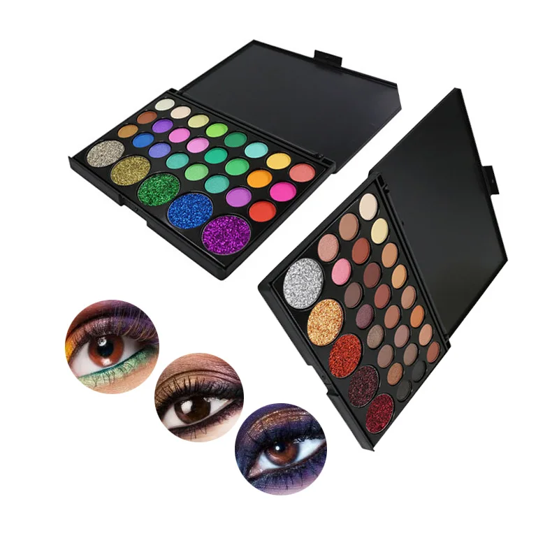 Палитра теней для век 54 цветов матовые блестящие тени алмазная блестящая праймер