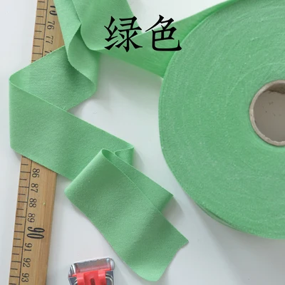 green 5 м/лот, трикотажная лента, хлопок, эластичная боковая ткань, полоска для детской одежды, нагрудник, простыня T994 - Цвет: green
