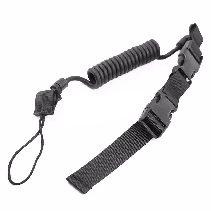 Airsoft Tactial Single Point Pistol Handgun Spring Lanyard Sling Quick Release Shooting Hunting Strap Army Combat Gear lanyard | Спорт и