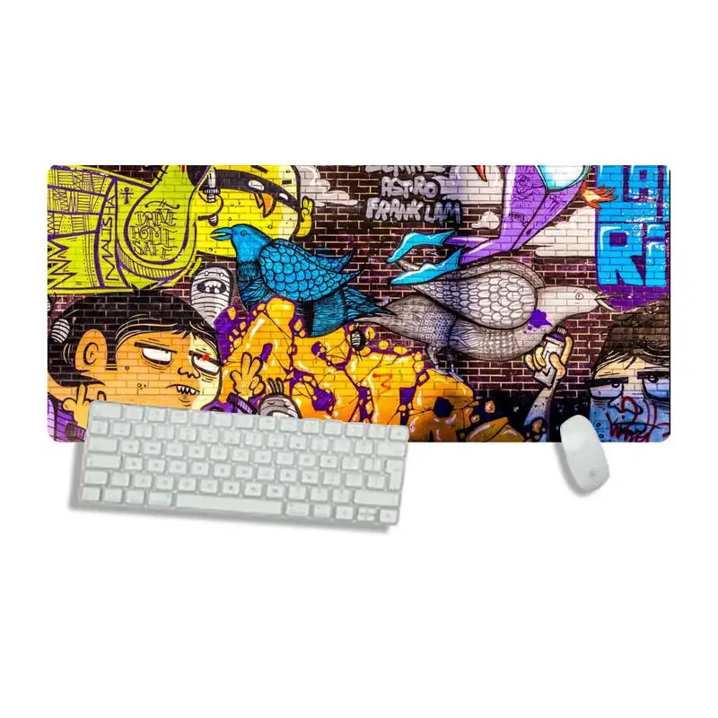 

Graffiti Gaming Player desk laptop Rubber Mouse Mat Desk Table Protect Game Office Work Mouse Mat pad Non-slip Laptop Cushion